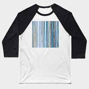 pastel blue turquoise white gold abstract striped pattern Baseball T-Shirt